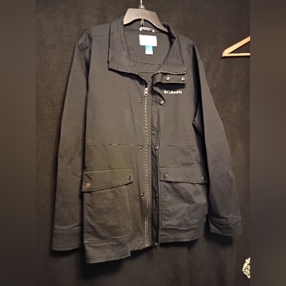 Columbia Loma Vista Black Field Jacket Snap/Zipper Men’s XL - Picture 7 of 11